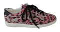 Dolce & Gabbana Pink Leopard Print Training Leather Flat Sneakers by Dolce & Gabbana