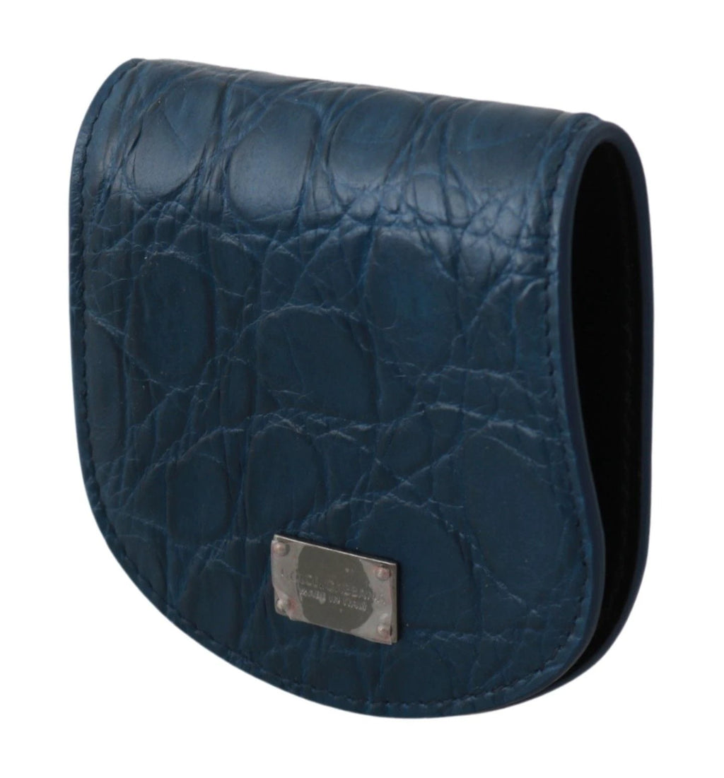Dolce & Gabbana Blue Leather Holder Pocket Condom Case by Dolce & Gabbana