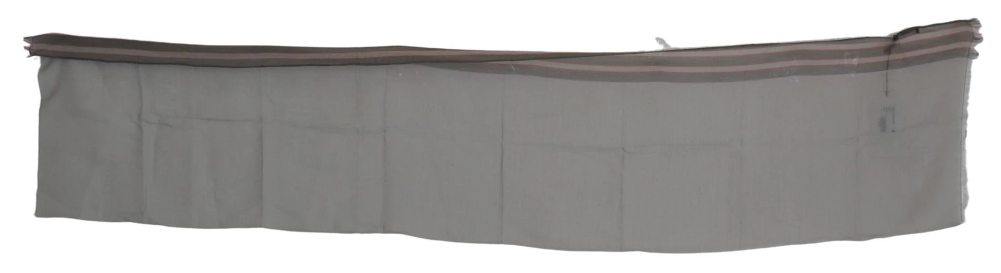 Costume National Gray Fringe Neck Wrap Cotton Scarf by Costume National