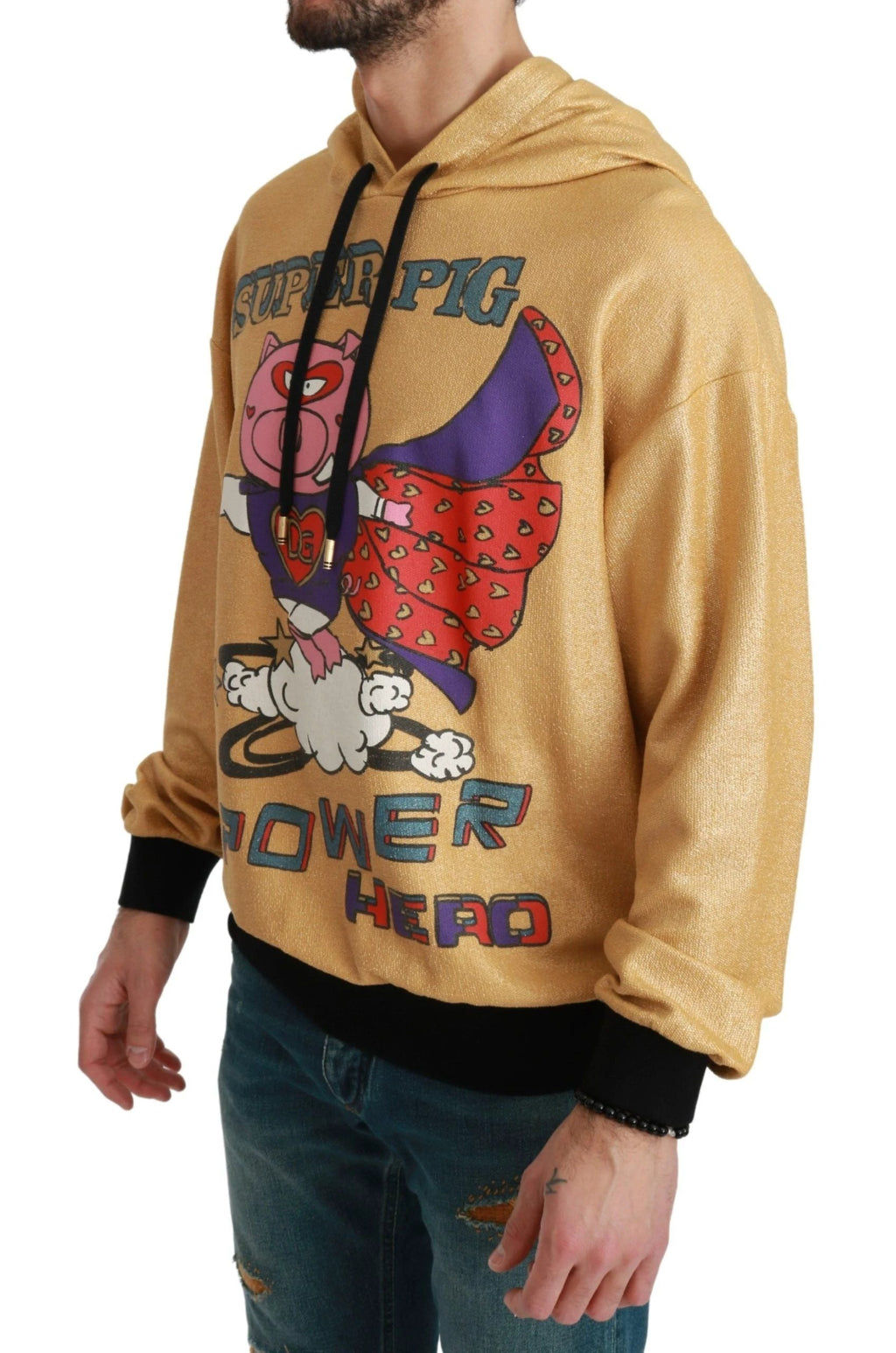Dolce & Gabbana Gold Pig of the Year Hooded Sweater by Dolce & Gabbana