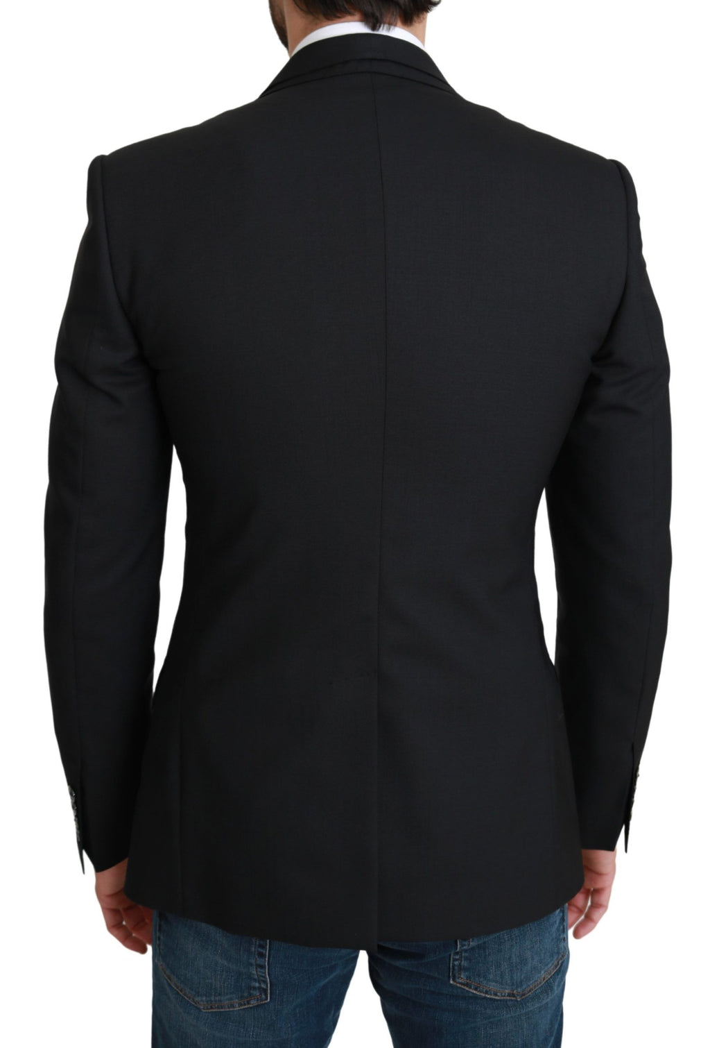 Dolce & Gabbana Black Single Breasted Formal Wool Blazer by Dolce & Gabbana