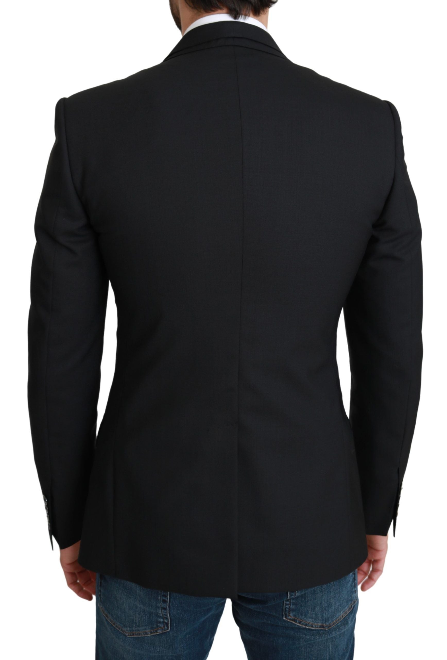 Dolce & Gabbana Black Single Breasted Formal Wool Blazer by Dolce & Gabbana