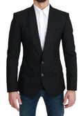 Dolce & Gabbana Black Single Breasted Formal Wool Blazer by Dolce & Gabbana