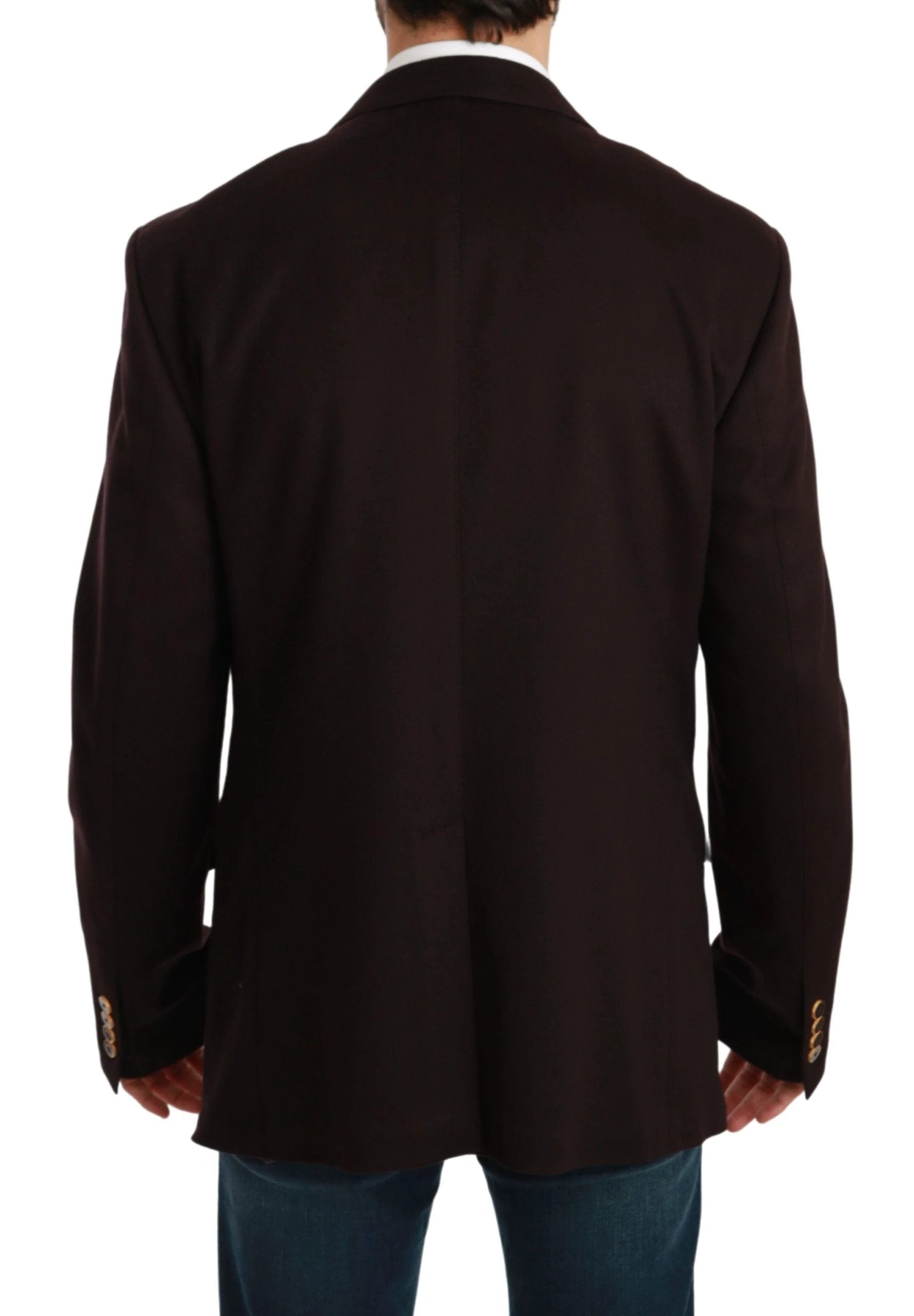 Dolce & Gabbana Bordeaux Cashmere Coat TAORMINA Blazer by Dolce & Gabbana