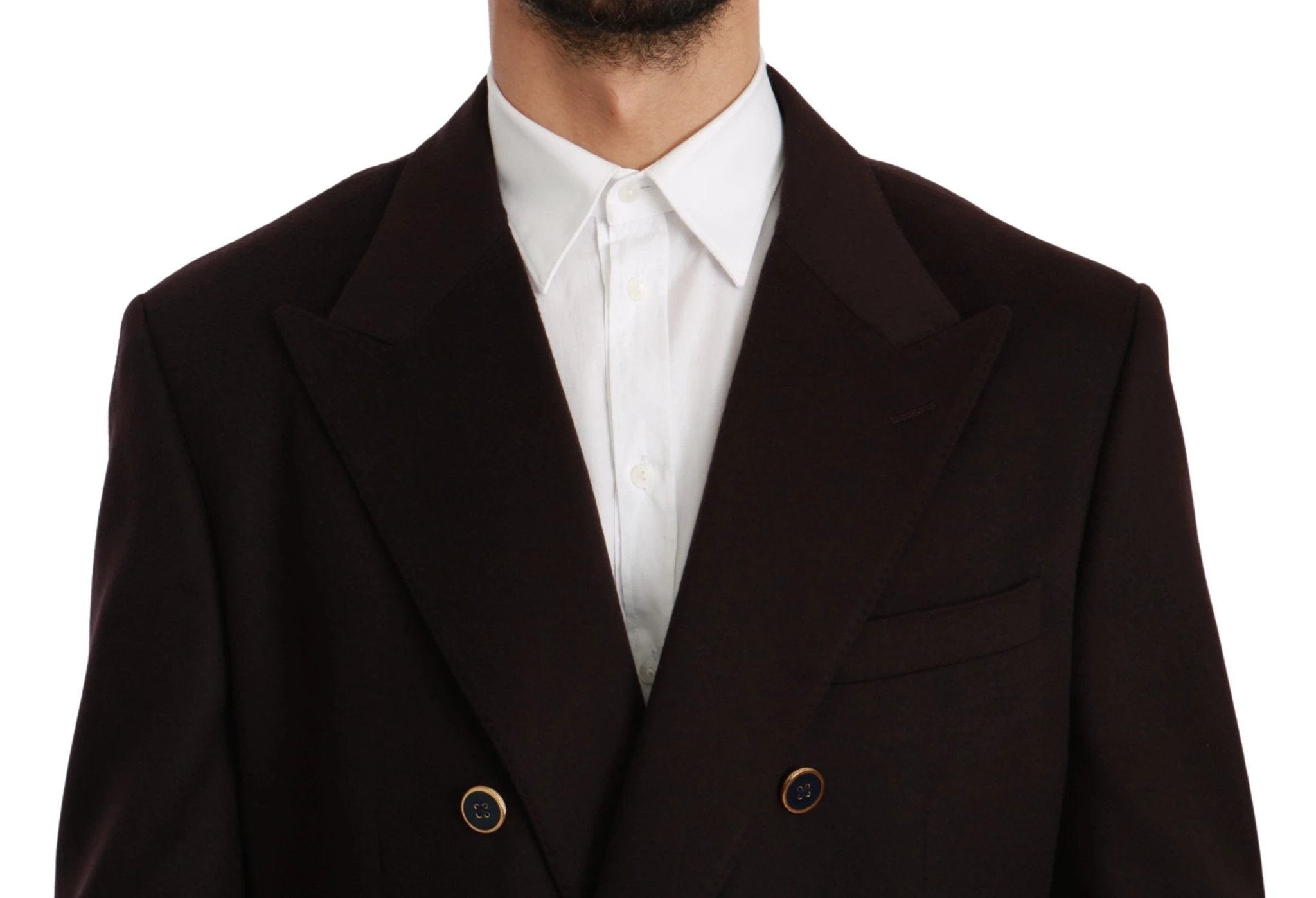 Dolce & Gabbana Bordeaux Cashmere Coat TAORMINA Blazer by Dolce & Gabbana