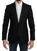 Dolce & Gabbana Black Slim Fit Coat Jacket MARTINI Blazer by Dolce & Gabbana