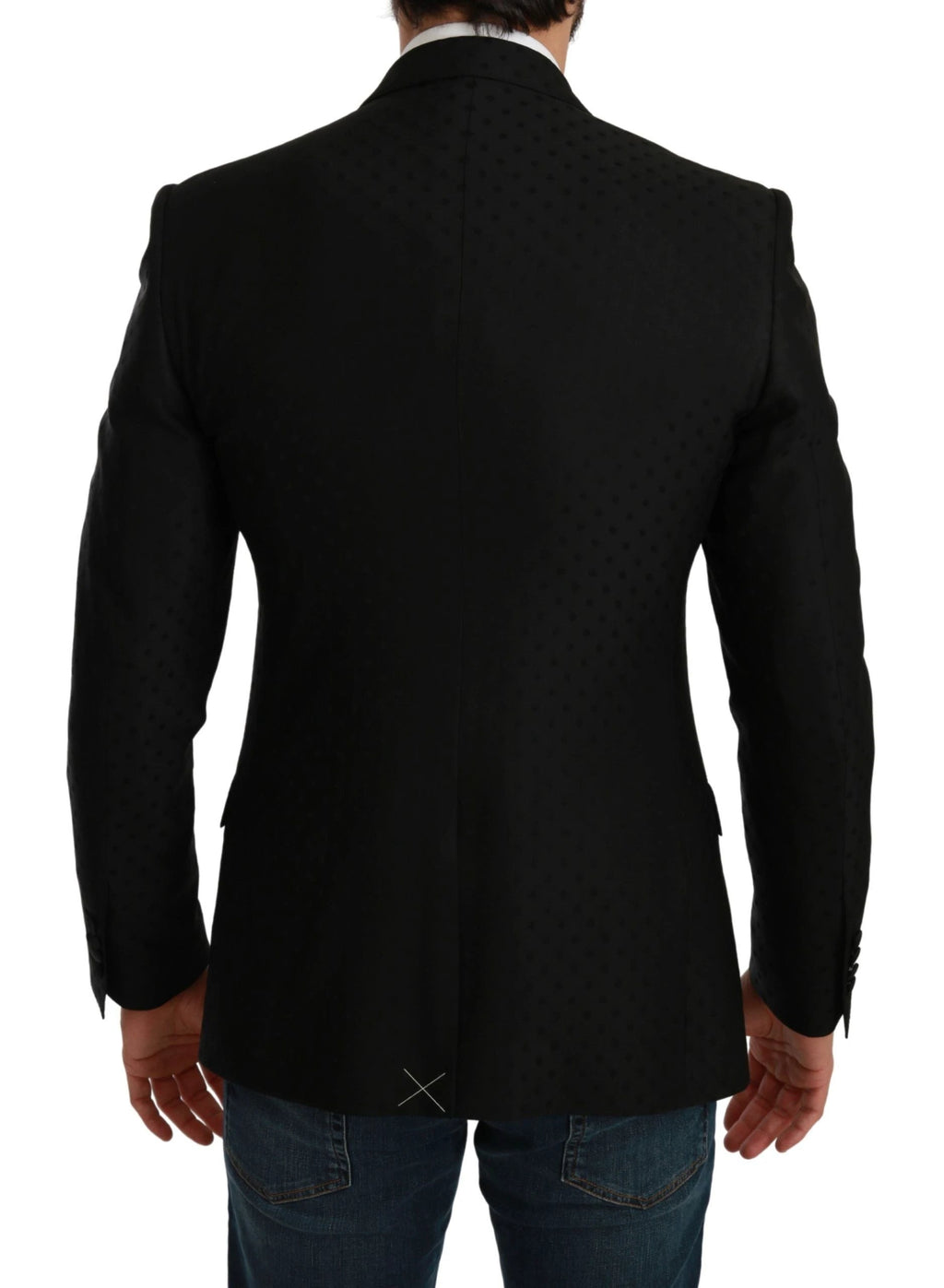 Dolce & Gabbana Black Slim Fit Coat Jacket MARTINI Blazer by Dolce & Gabbana