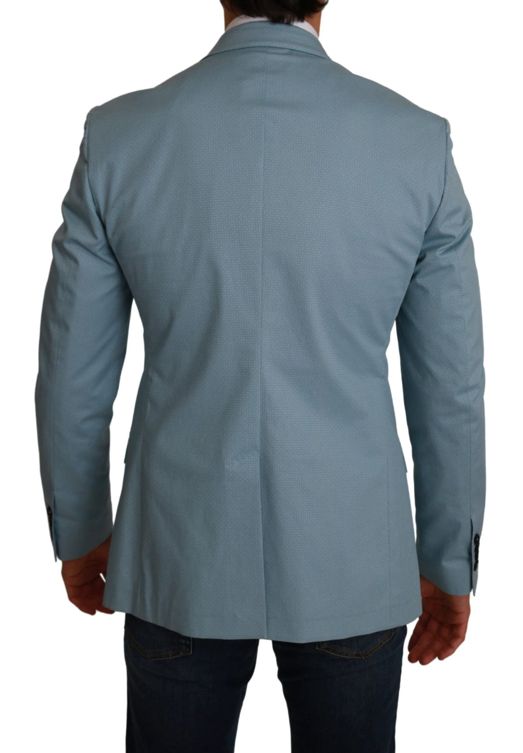 Dolce & Gabbana Blue Slim Fit Coat Jacket MARTINI Blazer by Dolce & Gabbana