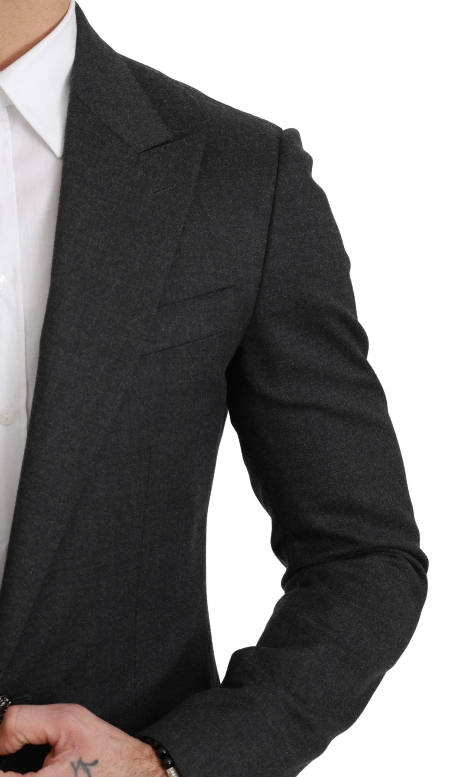 Dolce & Gabbana Gray NAPOLI Slim Fit Jacket Wool Blazer by Dolce & Gabbana