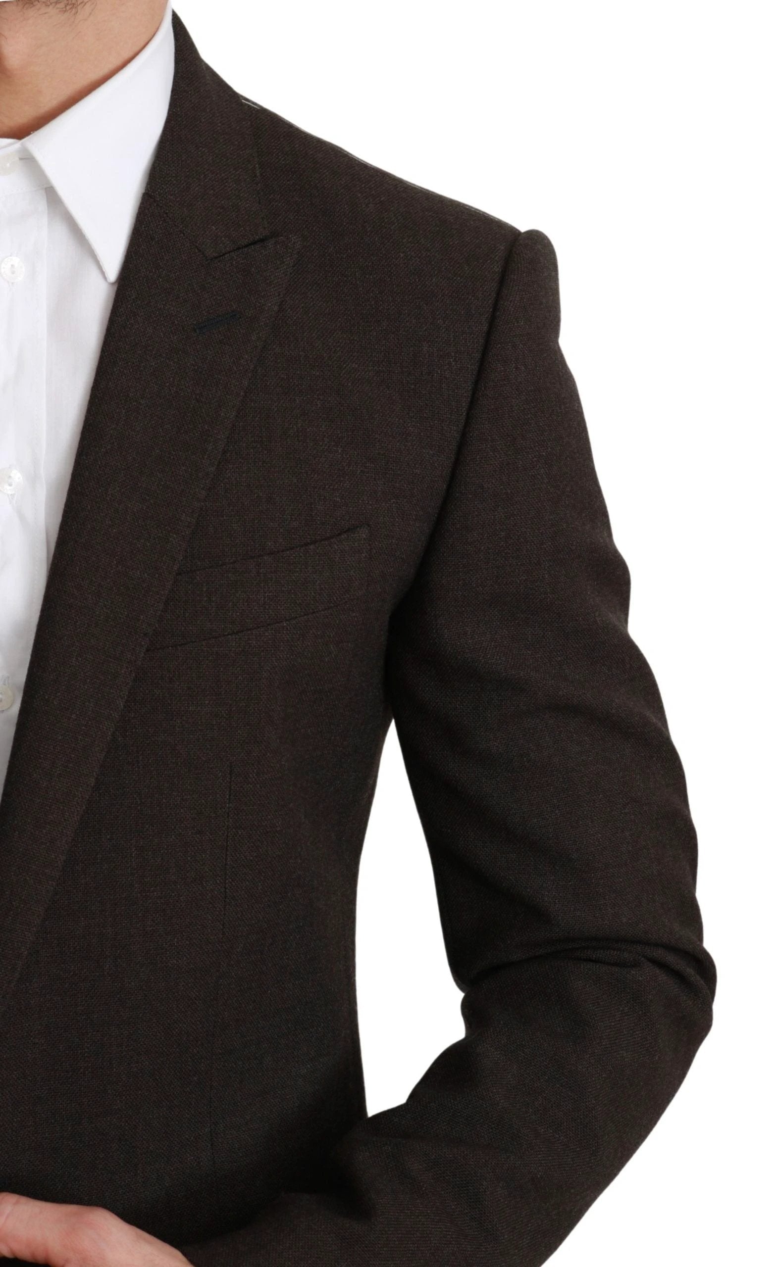 Dolce & Gabbana Brown Slim Fit Coat Jacket MARTINI Blazer by Dolce & Gabbana
