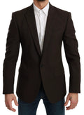 Dolce & Gabbana Brown Slim Fit Coat Jacket MARTINI Blazer by Dolce & Gabbana
