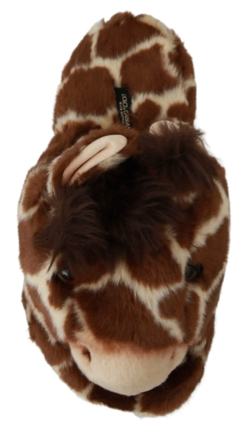 Dolce & Gabbana Brown Giraffe Slippers Flats Sandals Shoes by Dolce & Gabbana