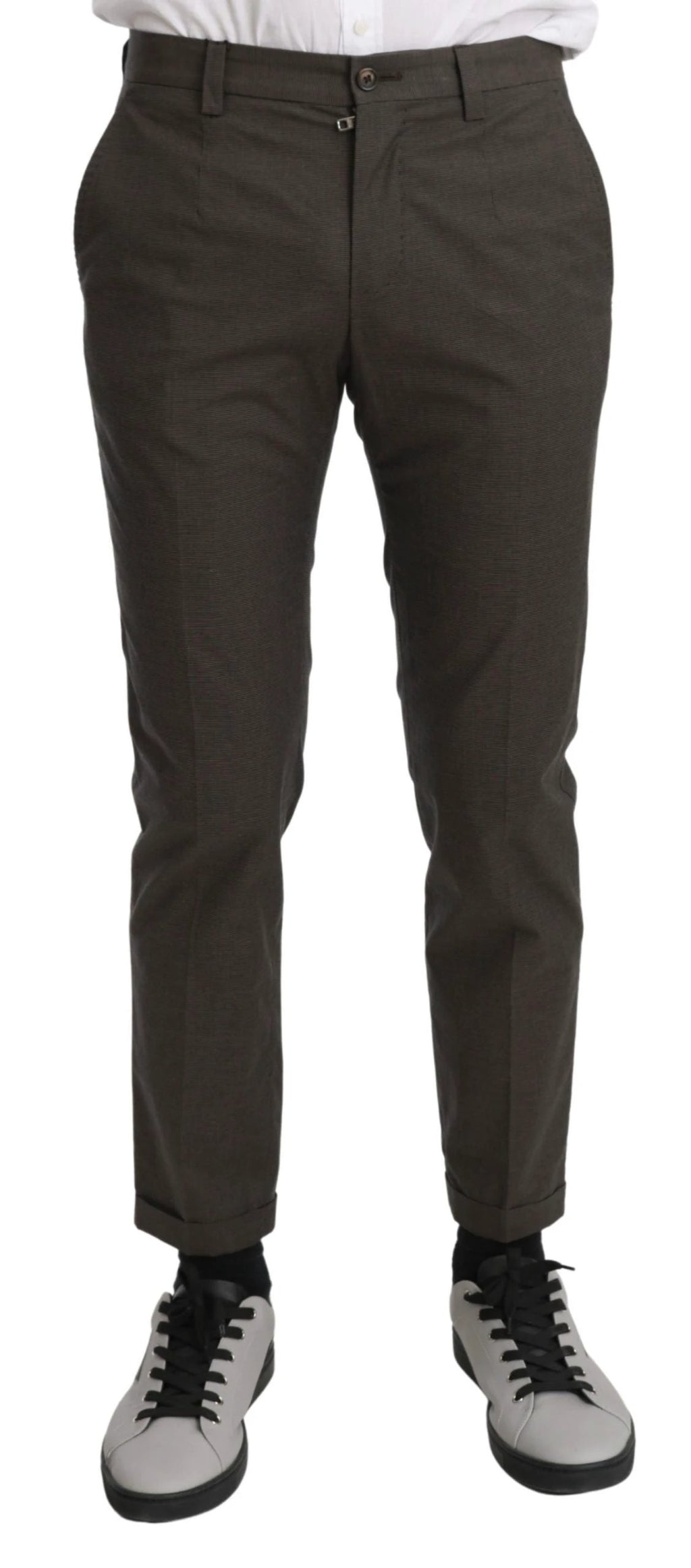 Dolce & Gabbana Brown Casual Mens Trouser 100% Cotton Pants by Dolce & Gabbana