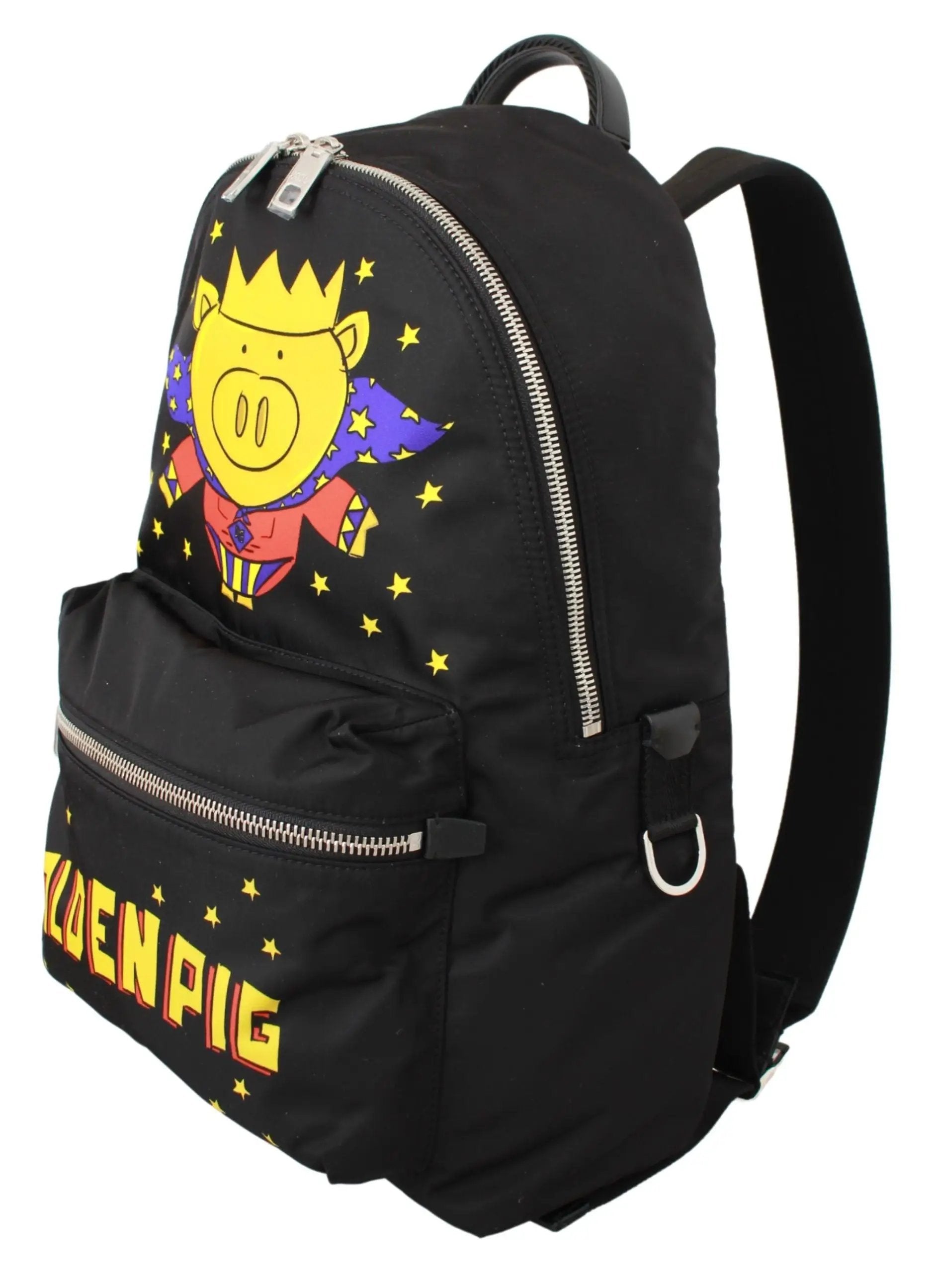 Sac à dos scolaire Dolce &amp; Gabbana Black Golden Pig de l'année