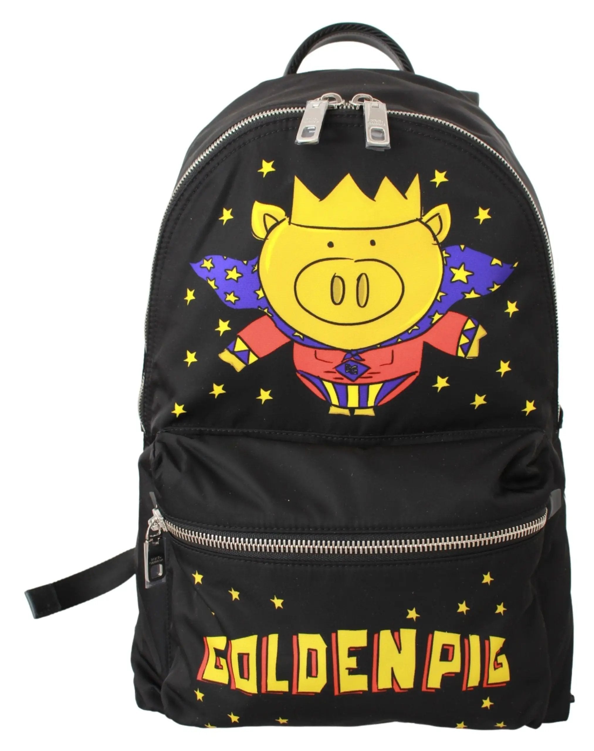 Sac à dos scolaire Dolce &amp; Gabbana Black Golden Pig de l'année