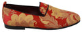 Dolce & Gabbana Red Gold Brocade Slippers Loafers Shoes by Dolce & Gabbana