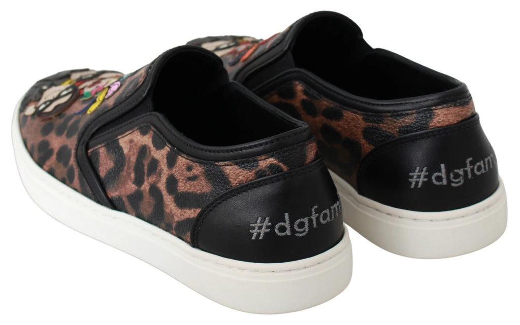 Dolce & Gabbana Leather Leopard #dgfamily Loafers Shoes by Dolce & Gabbana