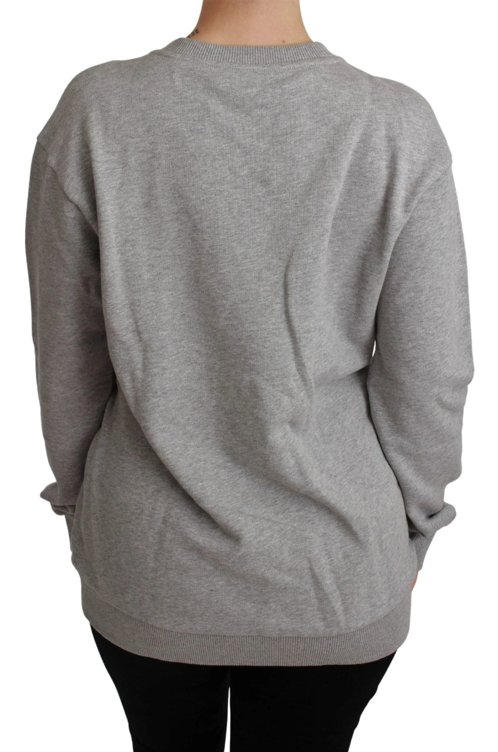 Dolce & Gabbana Gray #dgfamily Cotton Pullover Sweater by Dolce & Gabbana