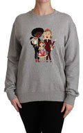Dolce & Gabbana Gray #dgfamily Cotton Pullover Sweater by Dolce & Gabbana
