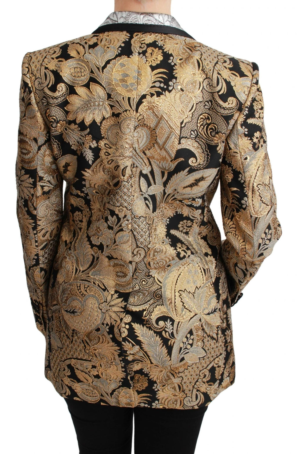 Dolce & Gabbana Black Gold Jacquard Blazer Jacket by Dolce & Gabbana