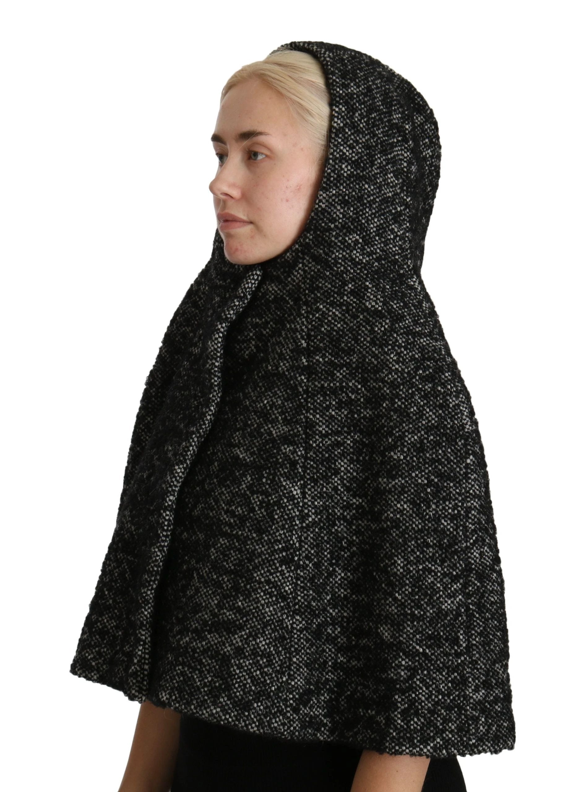 Dolce & Gabbana Gray Tweet Wool Kaftan Jacket Coat Top by Dolce & Gabbana
