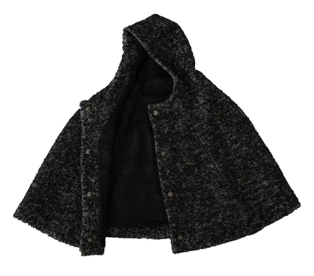 Dolce & Gabbana Gray Tweet Wool Kaftan Jacket Coat Top by Dolce & Gabbana