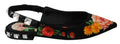 Ballerines Dolce &amp; Gabbana noires à fleurs et cristaux