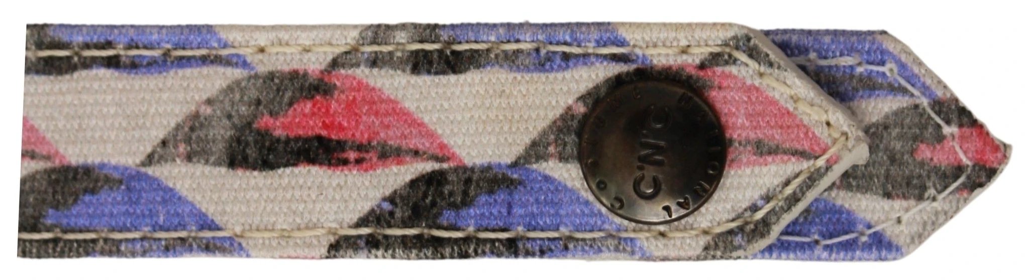 Costume National White Ring Branded Textile Keychain by Costume National