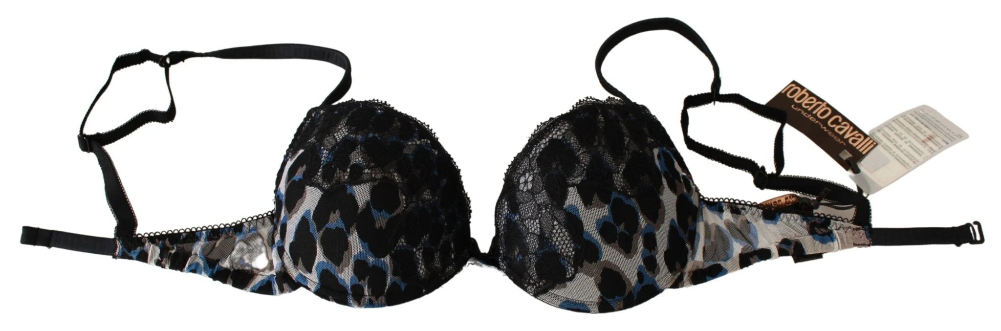 Roberto Cavalli Black Lace Reggiseno Nylon Bra Underwear by Roberto Cavalli