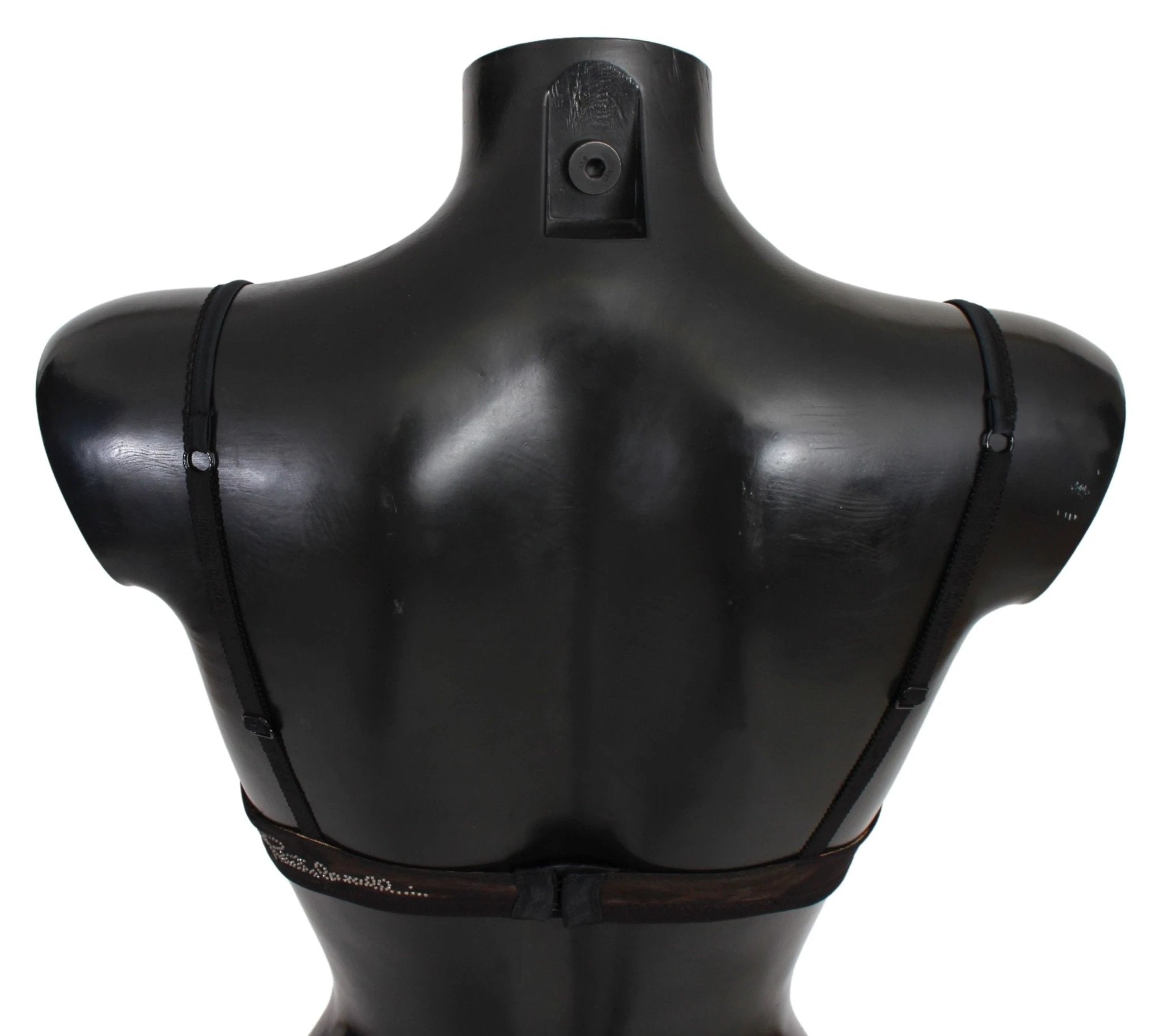 Roberto Cavalli Black Leopard Nylon Push Up Bra Underwear by Roberto Cavalli