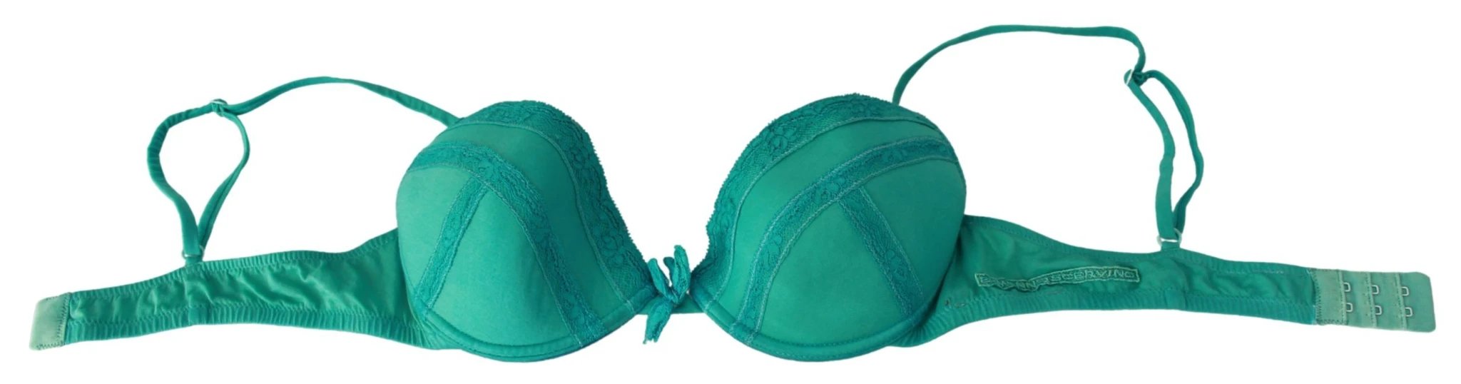 Ermanno Scervino Green Push Up Bra 100% Cotton Underwear by Ermanno Scervino