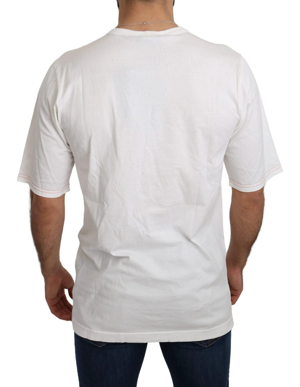 Dolce & Gabbana White Leopard Royal Top T-shirt by Dolce & Gabbana