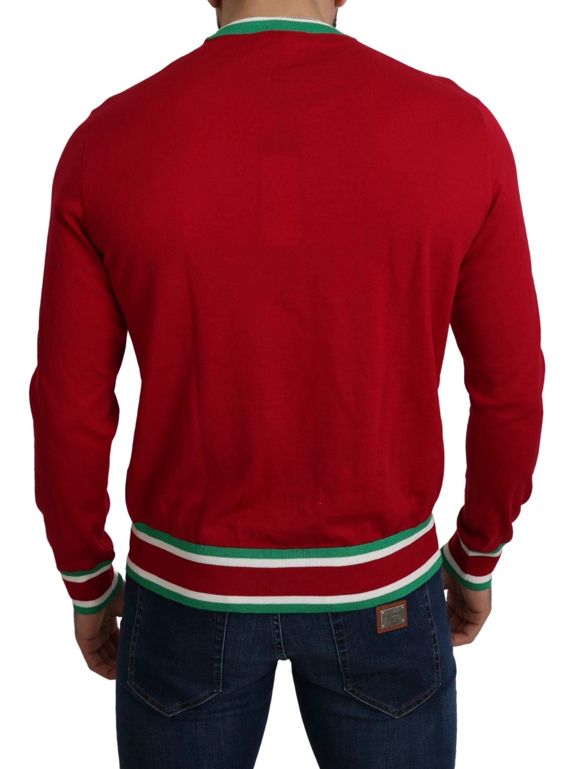 Dolce & Gabbana Red Wool Silk Pig of the Year Sweater by Dolce & Gabbana