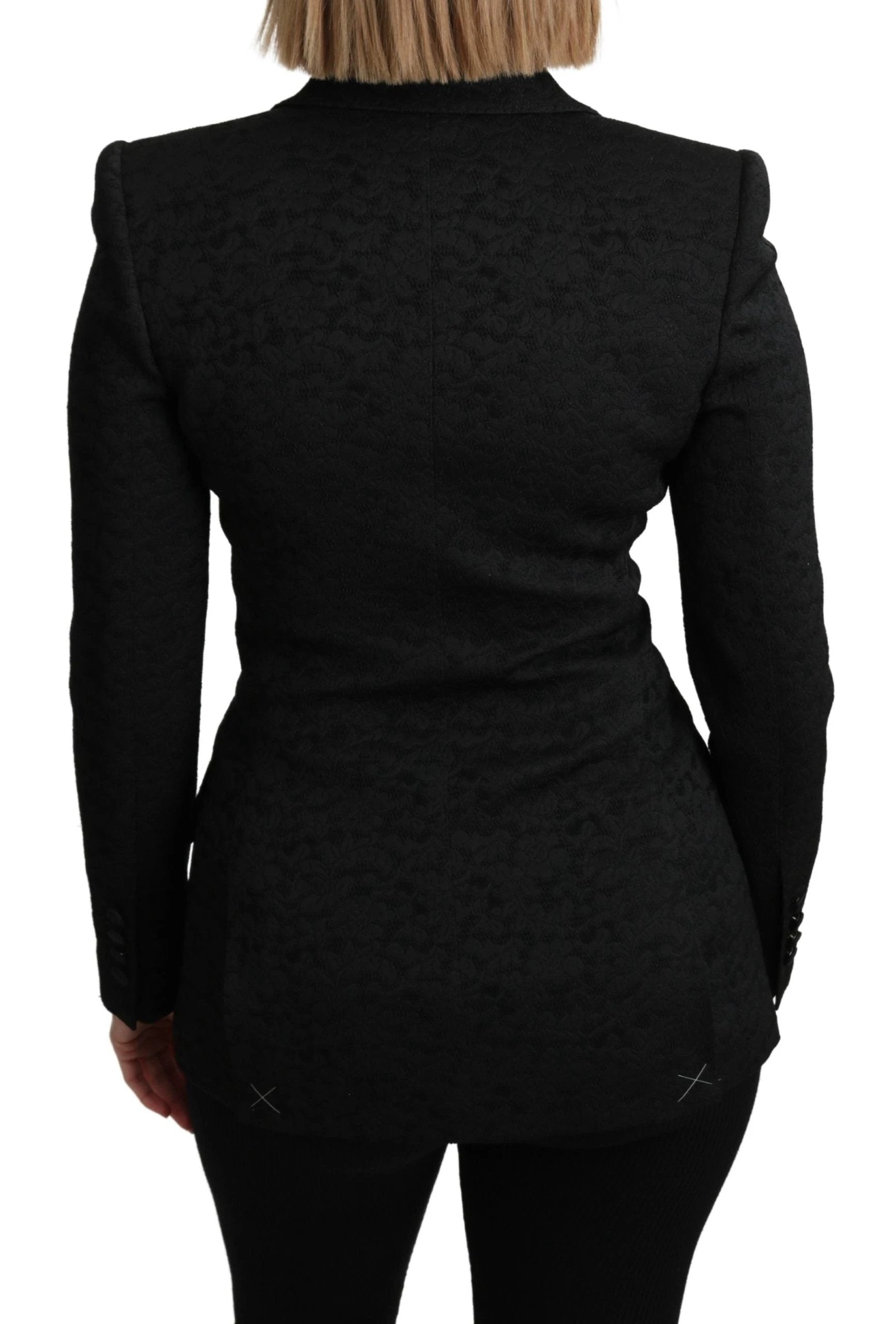 Dolce & Gabbana Black Brocade Single Breasted Blazer Jacket by Dolce & Gabbana