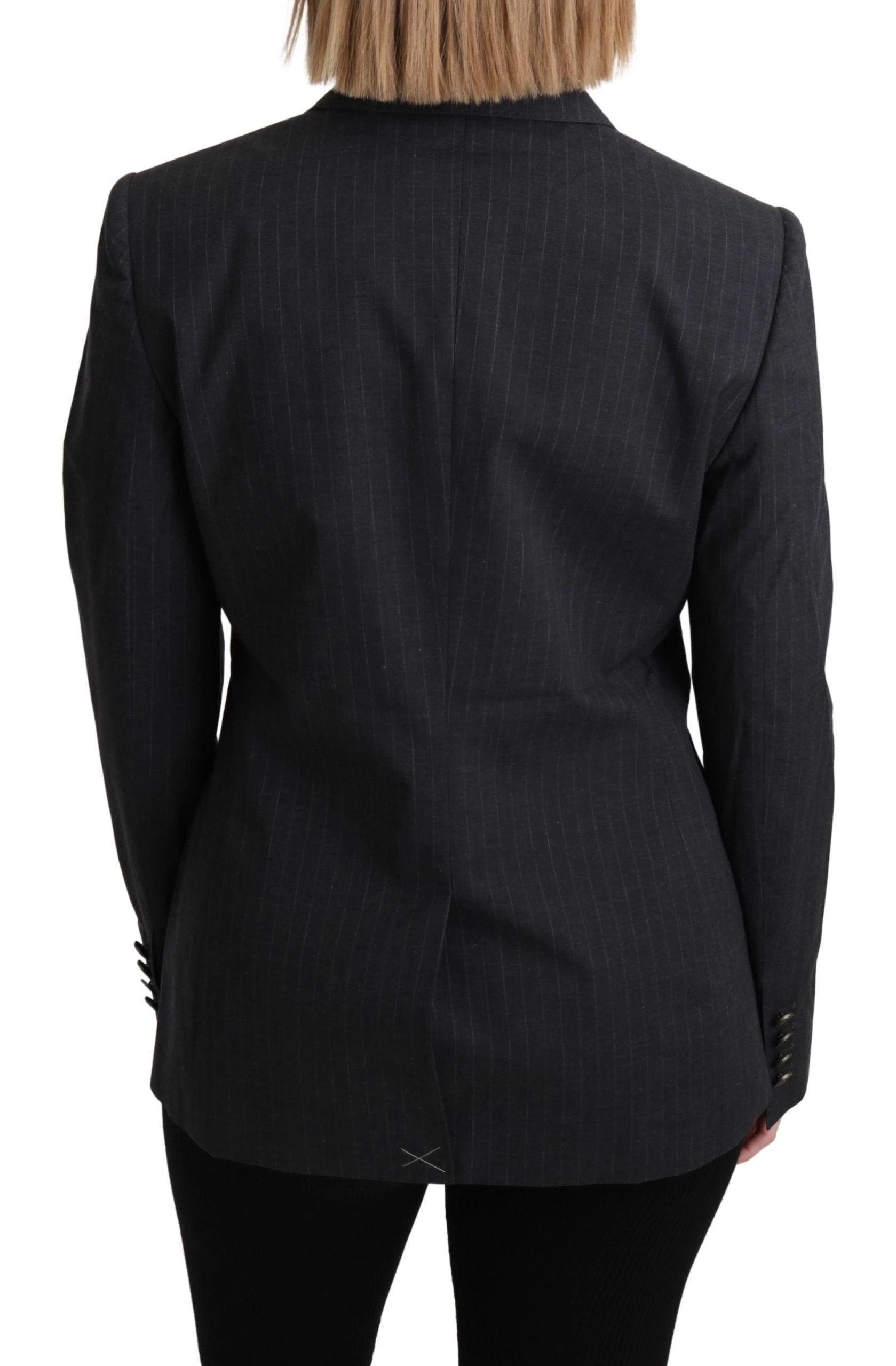 Dolce & Gabbana Gray Single Breasted Blazer Cotton Jacket by Dolce & Gabbana