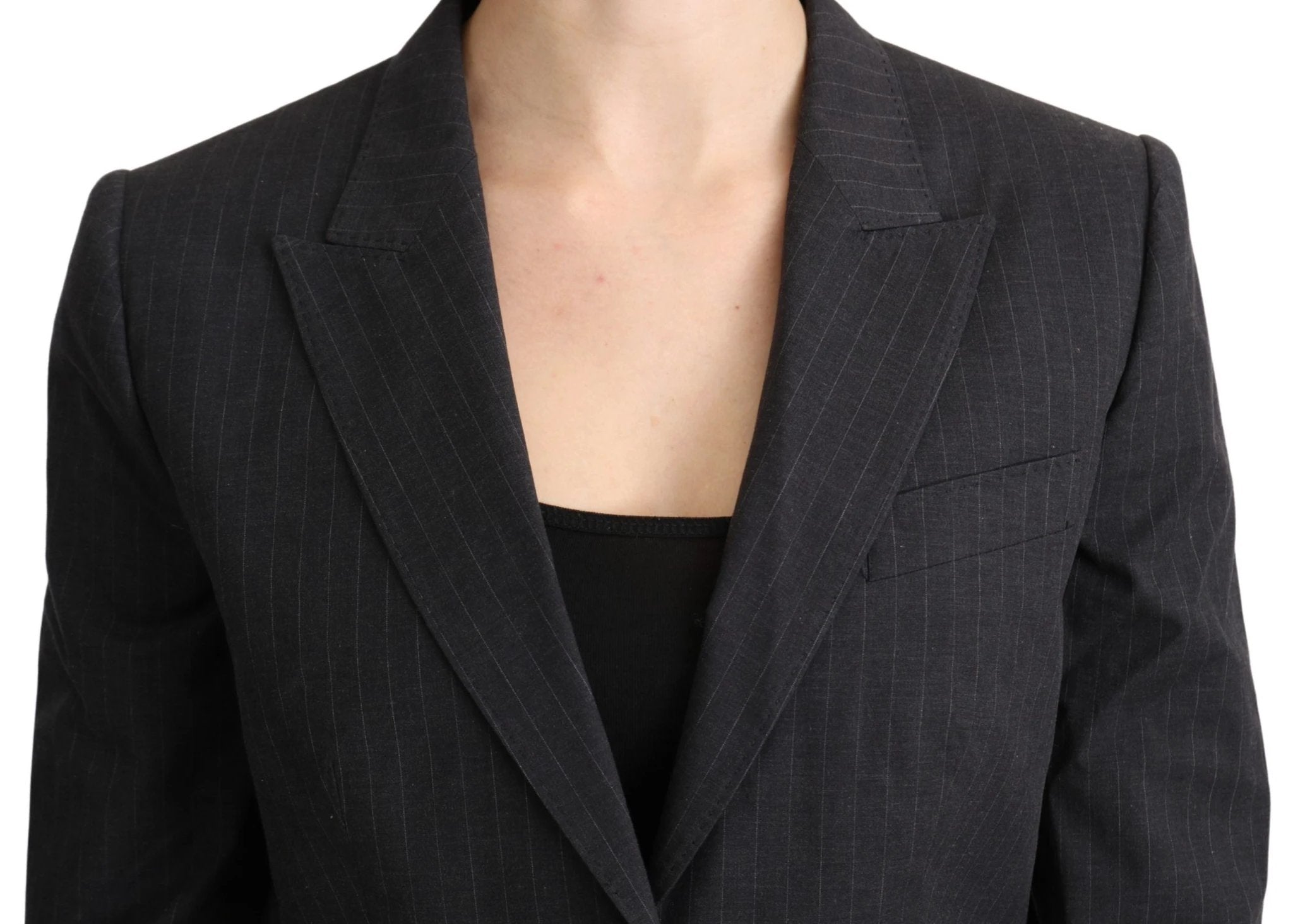 Dolce & Gabbana Gray Single Breasted Blazer Cotton Jacket by Dolce & Gabbana