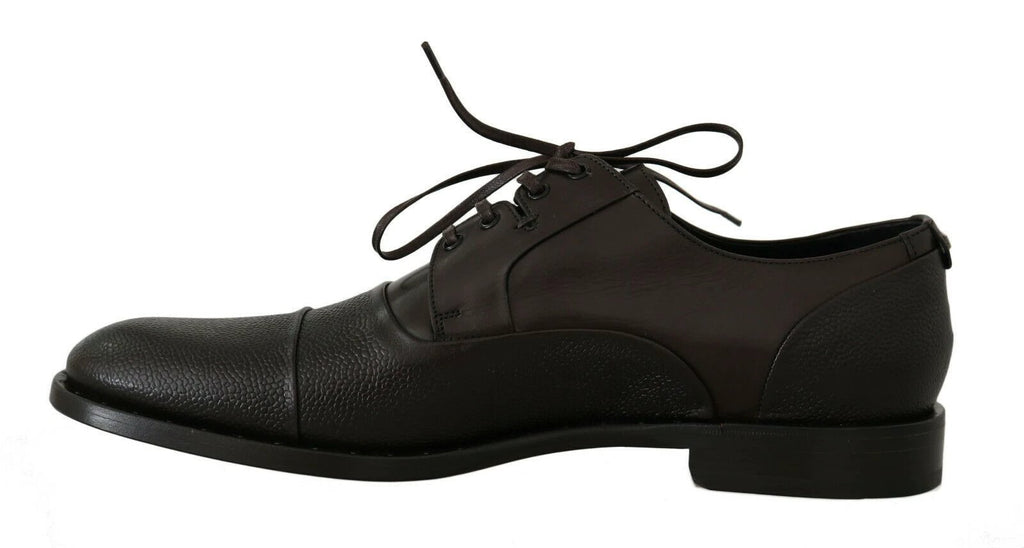 Dolce & Gabbana Brown Leather Laceups Dress Mens Shoes by Dolce & Gabbana