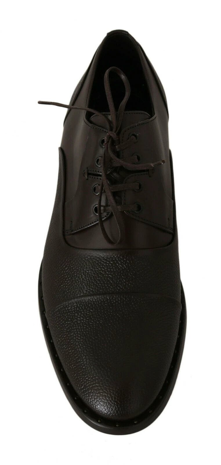 Dolce & Gabbana Brown Leather Laceups Dress Mens Shoes by Dolce & Gabbana