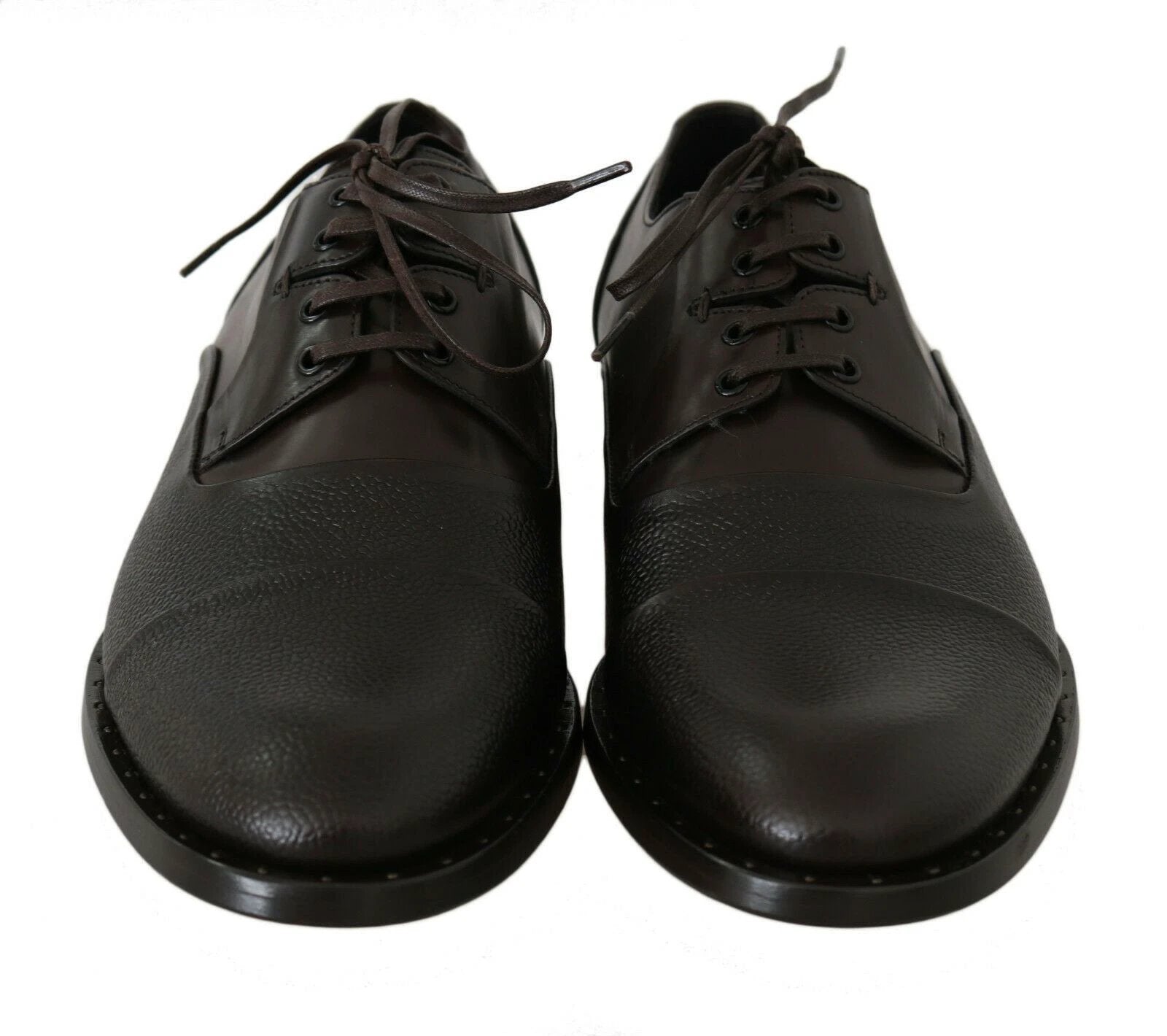 Dolce & Gabbana Brown Leather Laceups Dress Mens Shoes by Dolce & Gabbana