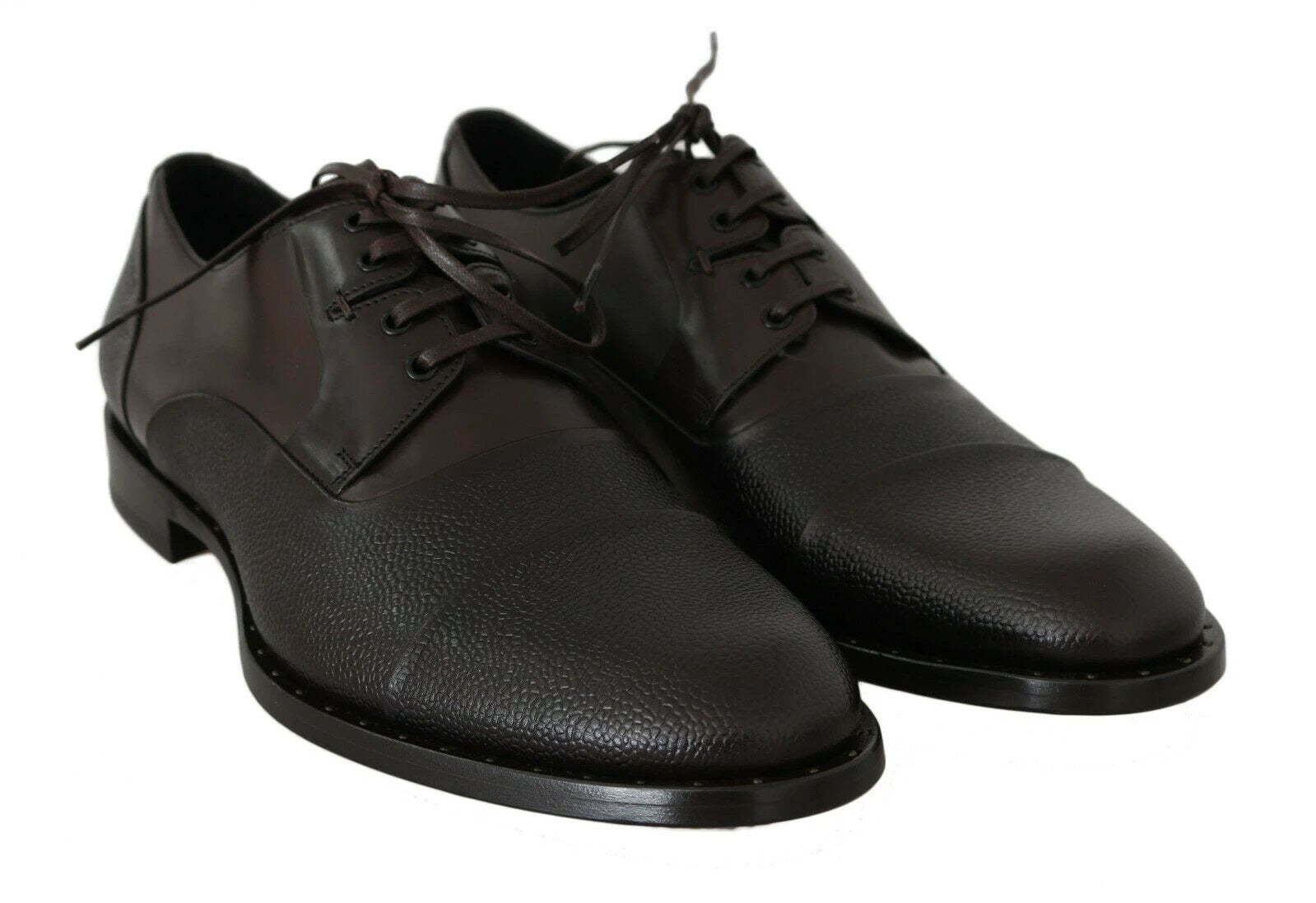 Dolce & Gabbana Brown Leather Laceups Dress Mens Shoes by Dolce & Gabbana
