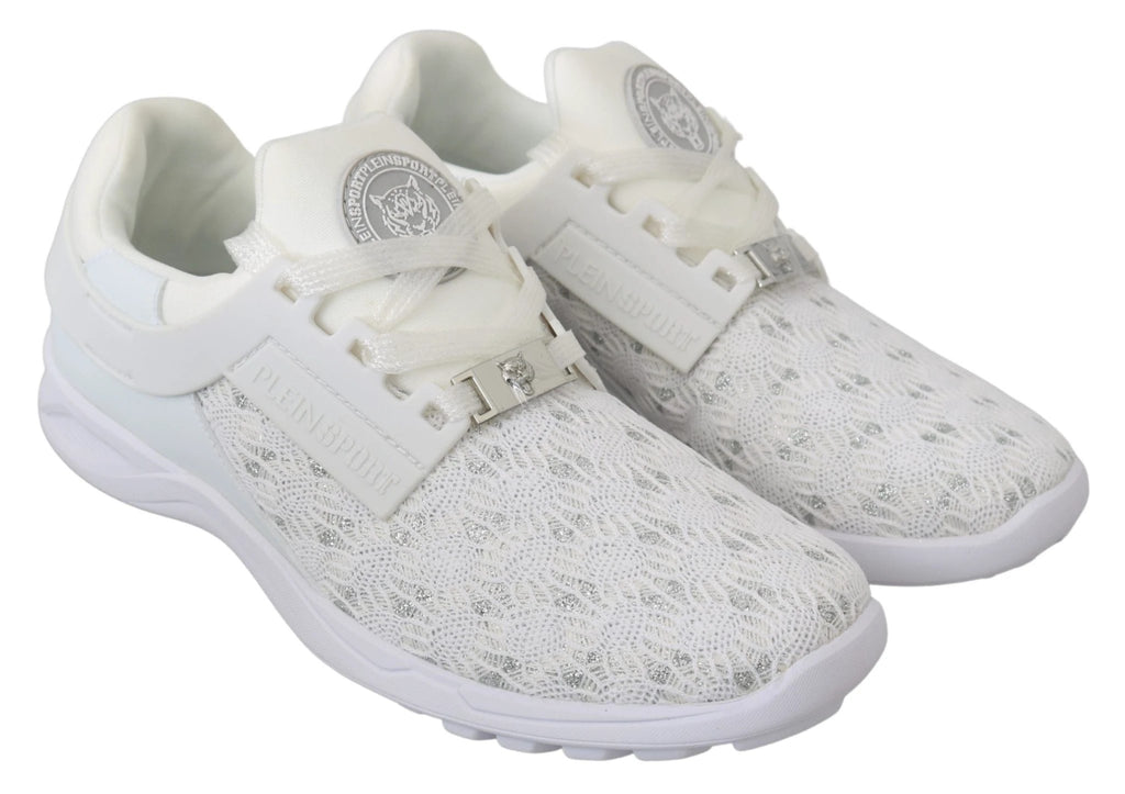 Philipp Plein White Polyester Casual Sneakers Shoes by Philipp Plein