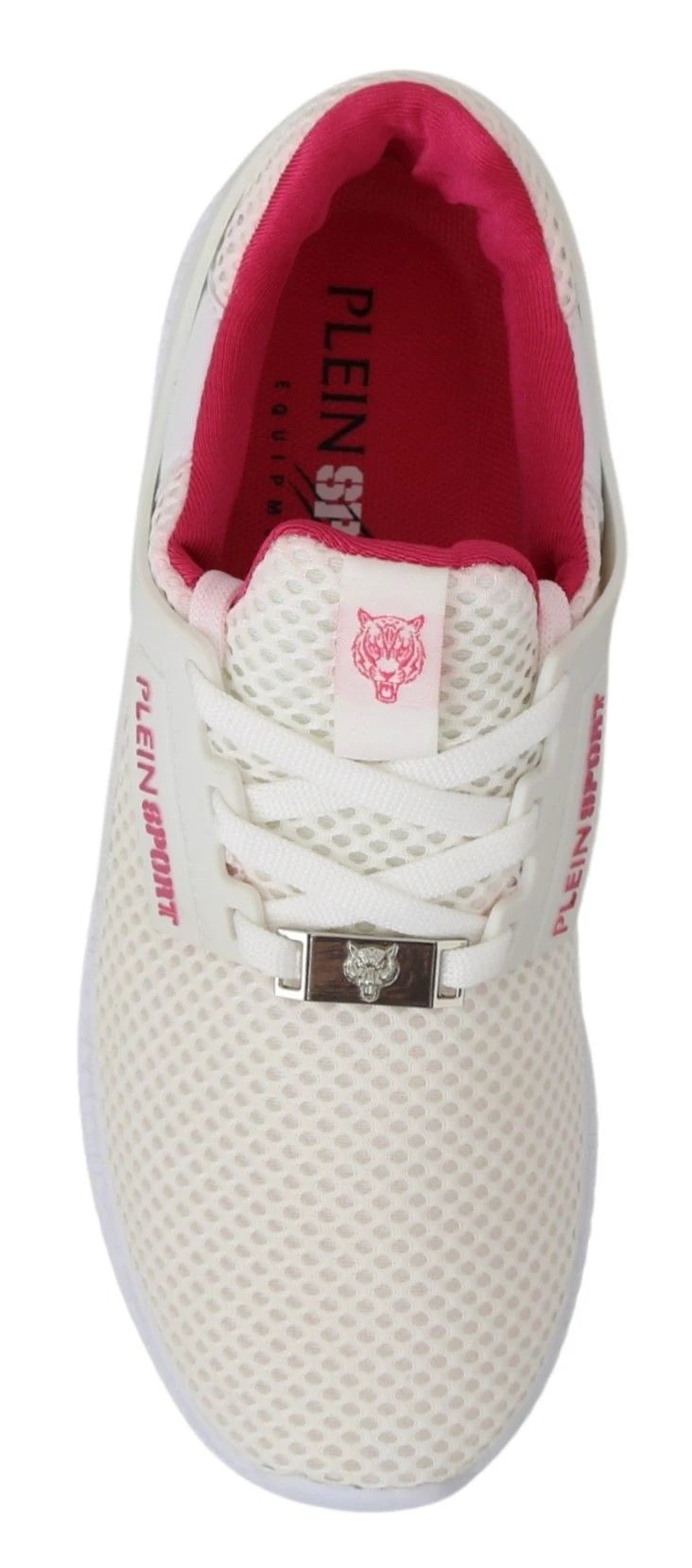 Philipp Plein White Pink Polyester Becky Sneakers Shoes by Philipp Plein