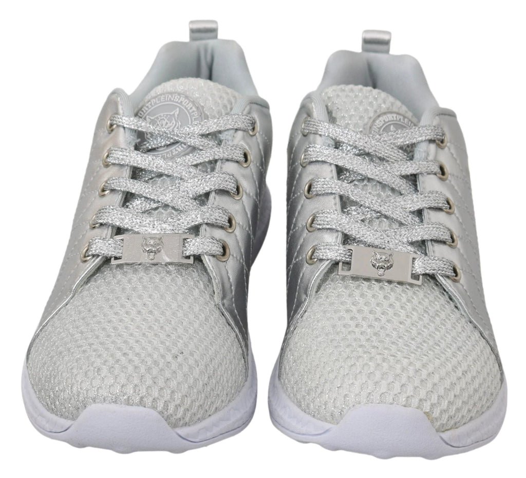 Philipp Plein Gisella Silver Polyester Sneakers Shoes by Philipp Plein
