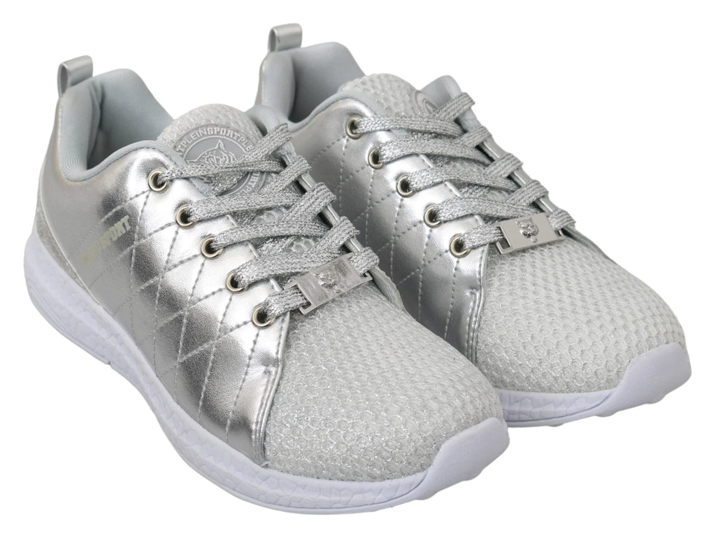 Philipp Plein Gisella Silver Polyester Sneakers Shoes by Philipp Plein