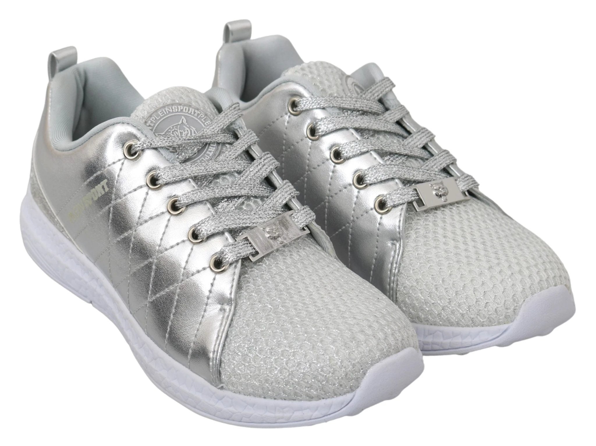 Philipp Plein Gisella Silver Polyester Sneakers Shoes by Philipp Plein
