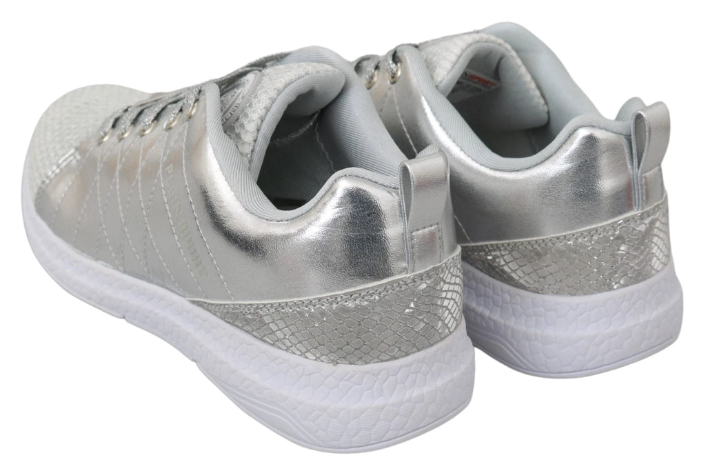 Philipp Plein Gisella Silver Polyester Sneakers Shoes by Philipp Plein