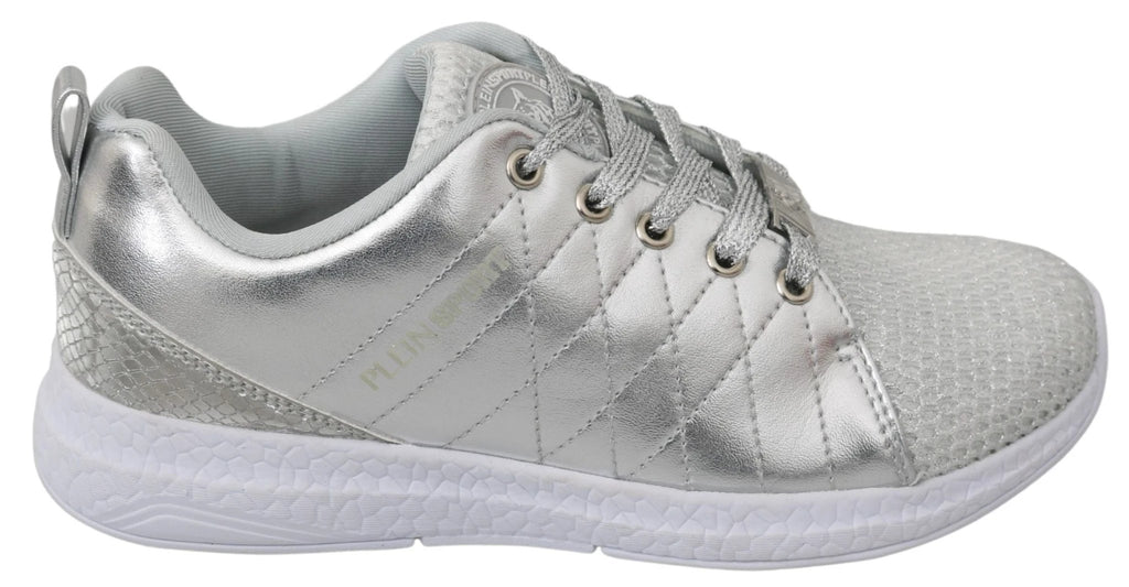 Philipp Plein Gisella Silver Polyester Sneakers Shoes by Philipp Plein