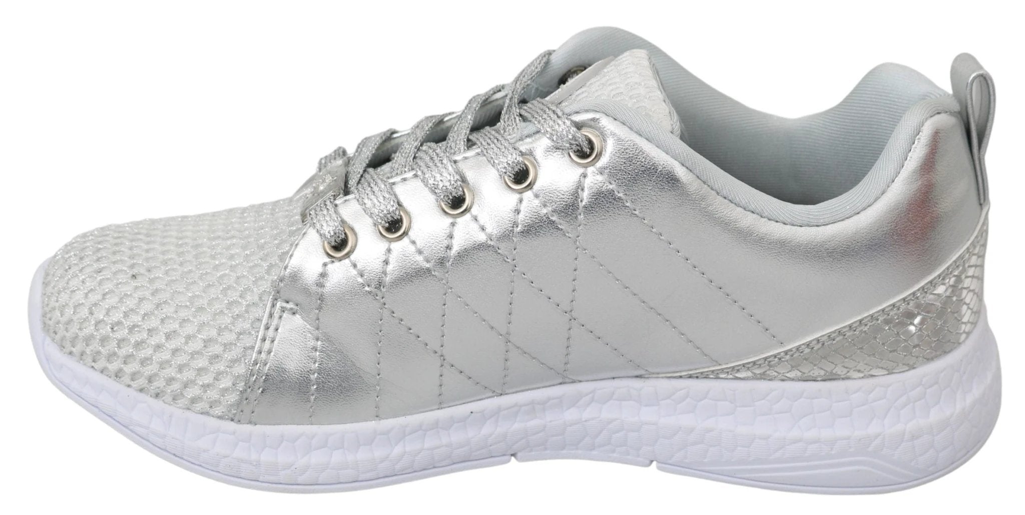 Philipp Plein Gisella Silver Polyester Sneakers Shoes by Philipp Plein