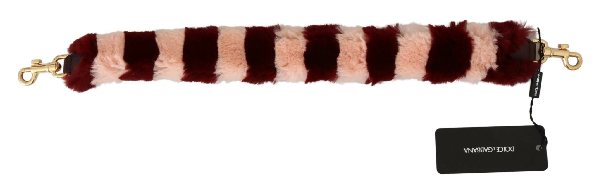 Dolce & Gabbana Pink Red Lapin Fur Accessory Shoulder Strap by Dolce & Gabbana