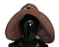 Dolce & Gabbana Brown Floral Wide Brim Straw Floppy Cap Hat by Dolce & Gabbana